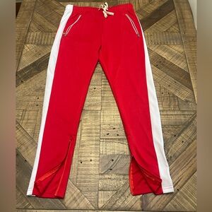 Men's Red and White ZCL Joggers